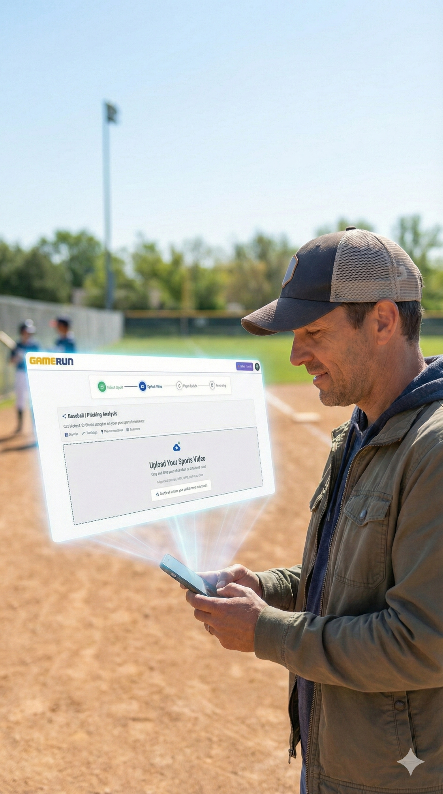 Baseball player reading a performance report