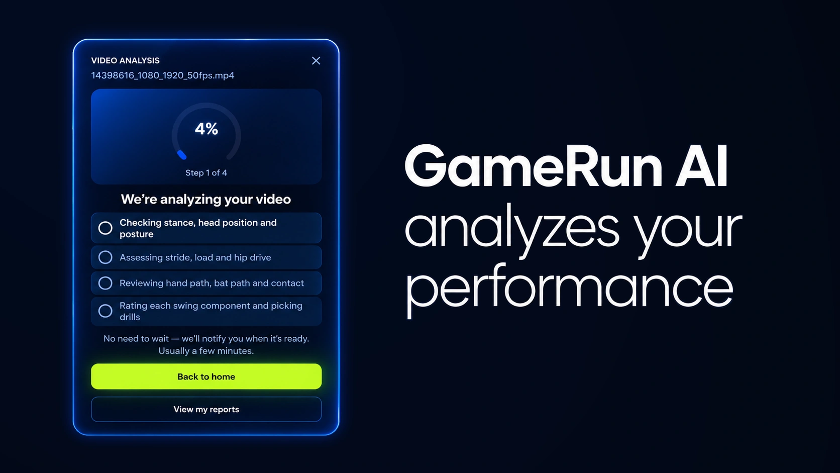 GameRun AI analyzes your performance