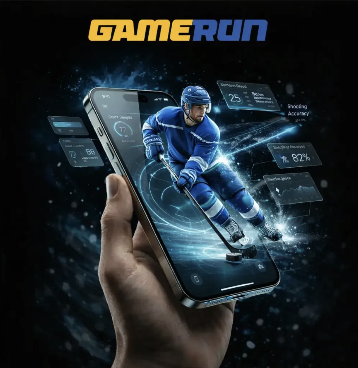 GameRun ice hockey analysis on a smartphone