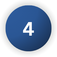 Blue circular badge with the number 4 in white