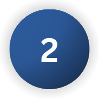 Blue circular button with the number 2 in white