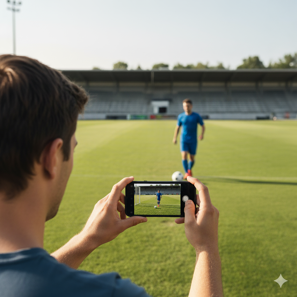 Recording soccer practice on a smartphone