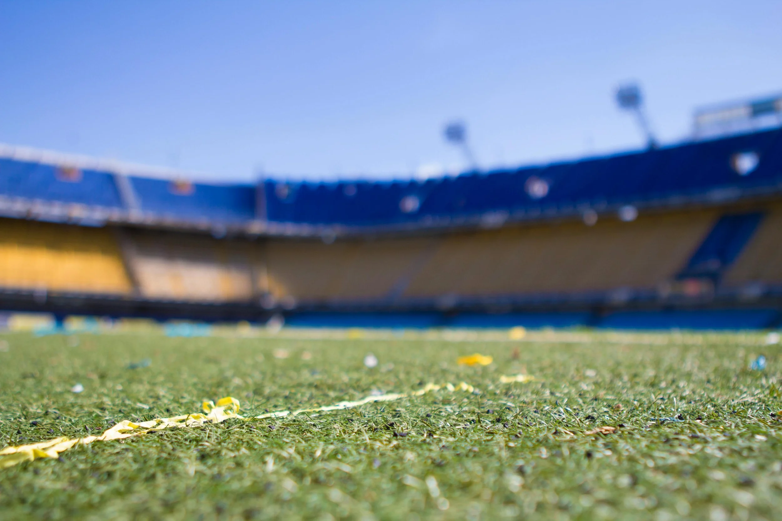 Stadium field and seating